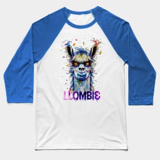Llombie Zombie fun Halloween design Baseball T-Shirt